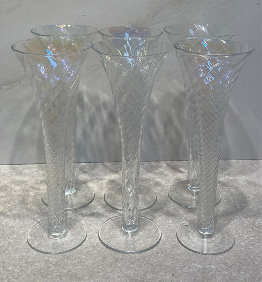 Set of 6 Iridescent Glasses