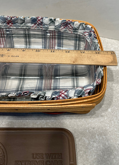 Longaberger Basket w/ Bread Brick & Divider
