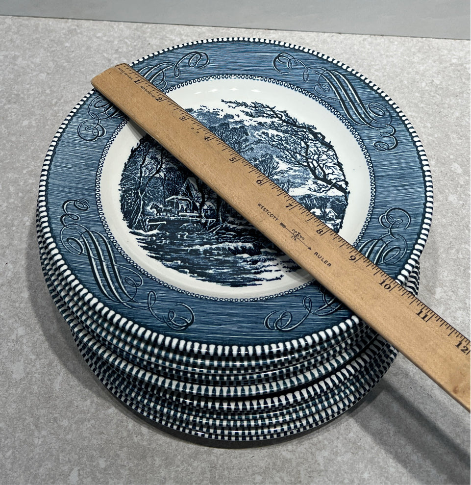 Set of12  Currier And Ives Plates
