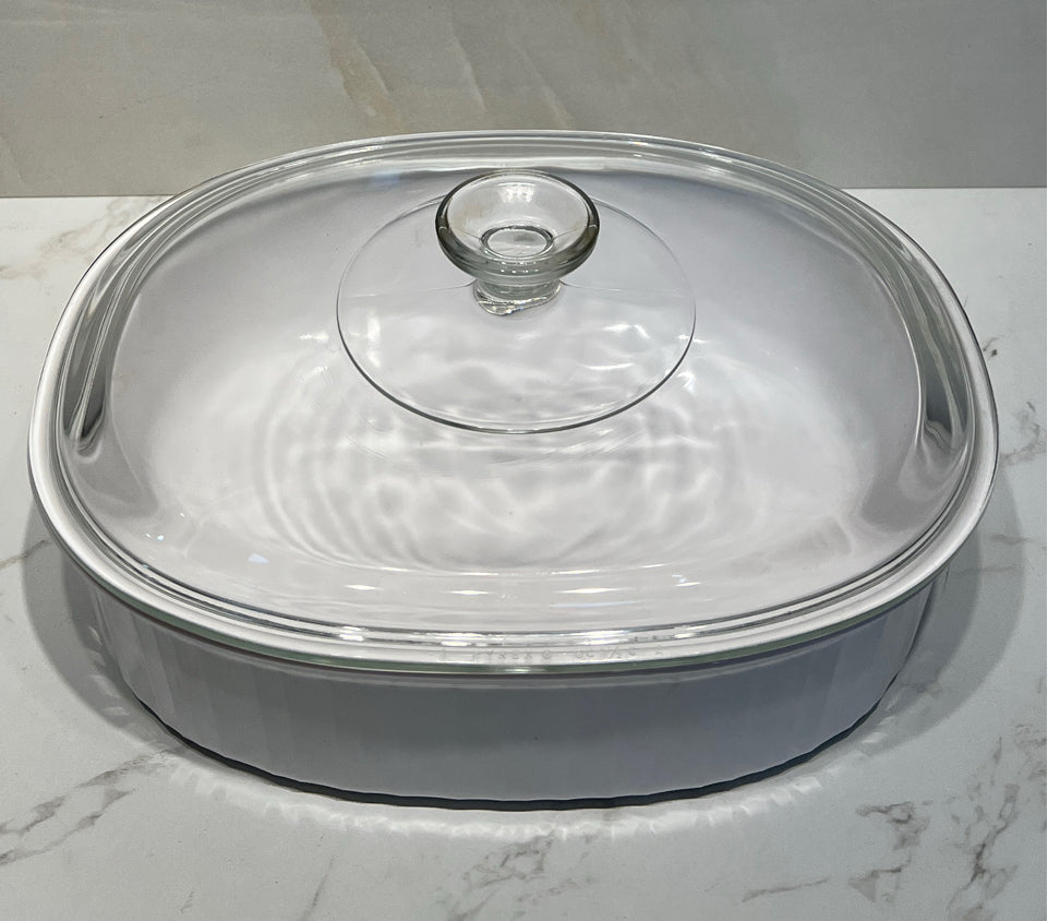 Covered Corning Ware Dish