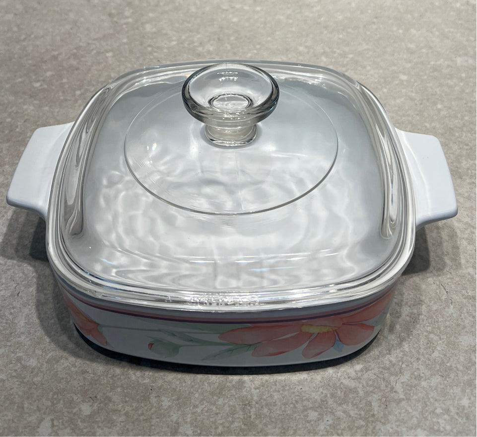 Covered Corning Ware Bowl