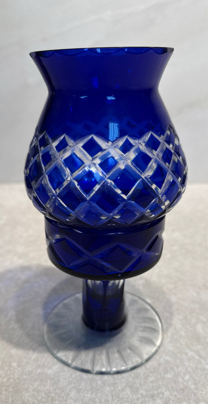 Cobalt Blue Hurricane Lamp