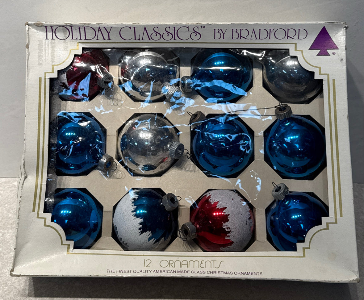 Box of Vintage Ornaments