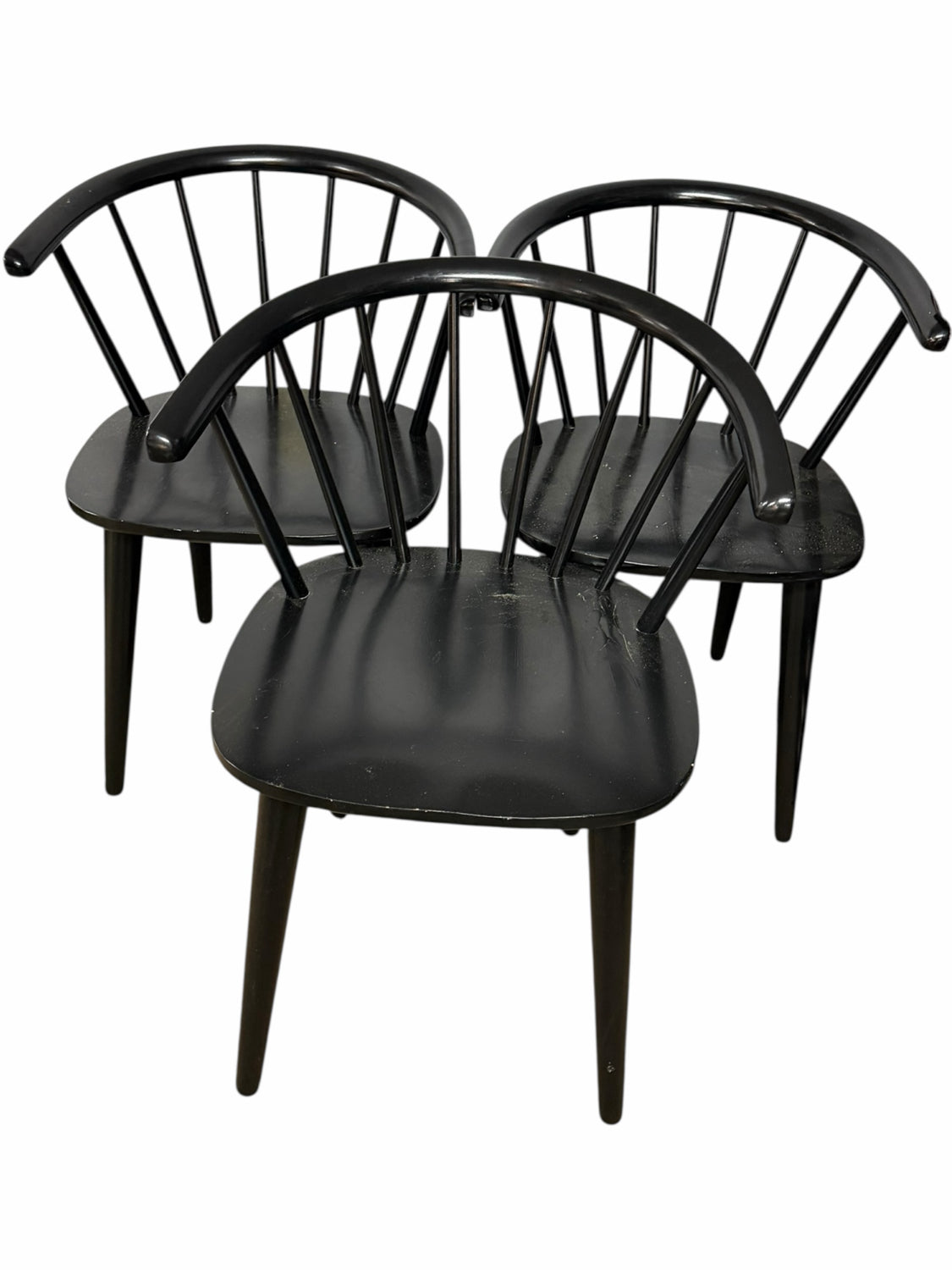 Set of 3 Black Chairs