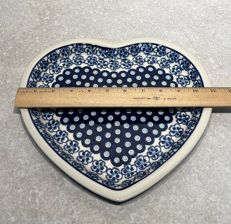 Polish Pottery Heart Plate