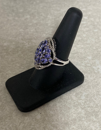 Sterling Tanzanite Ring - Size 8