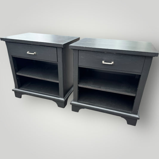 Set of 2 Black Nighstands