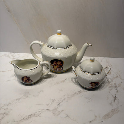 Hummel Teapot, Sugar, and Creamer