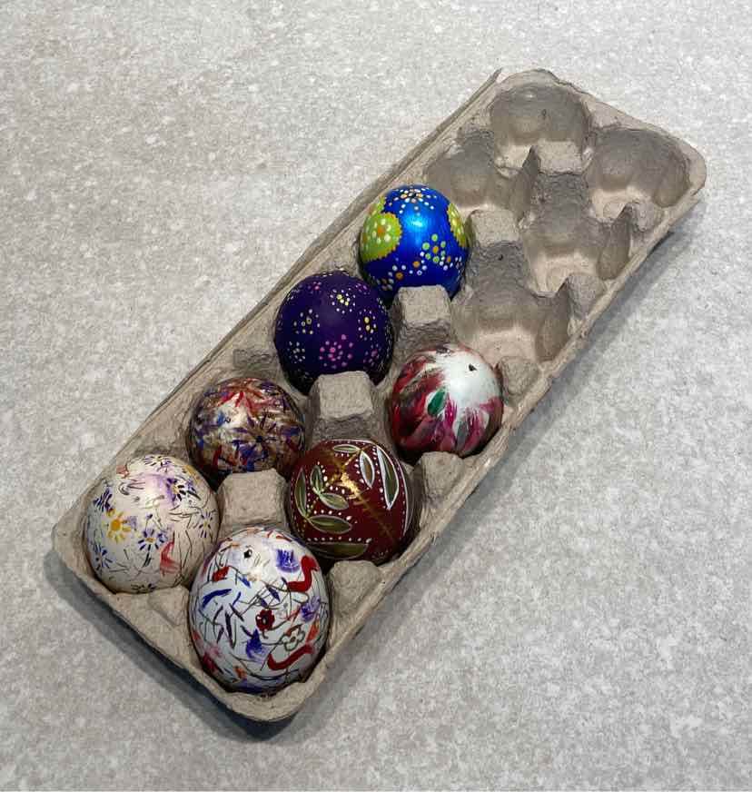 Set of 7 Handpainted Eggs