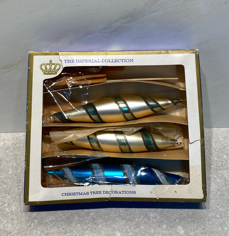 Set of 3 Vintage Ornaments