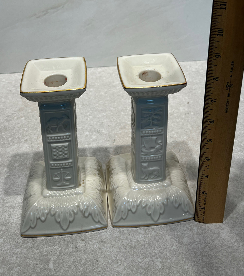 Pair Of Lenox Candle Holders