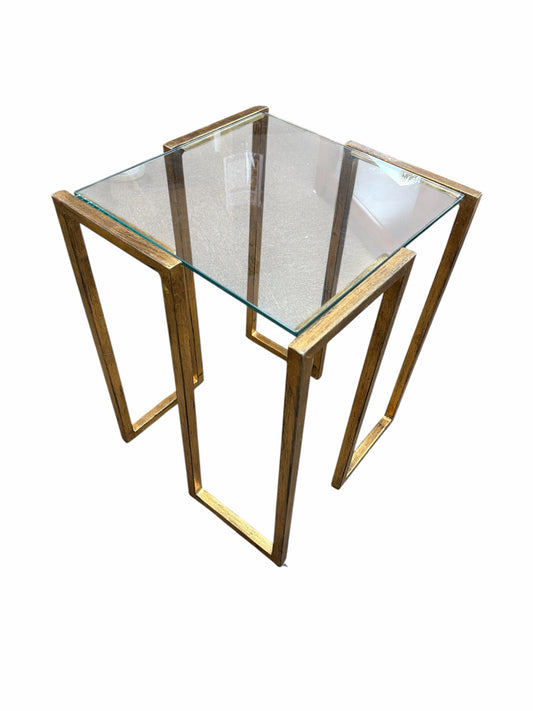 Glass Top End Table