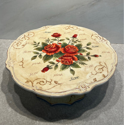 Classic Rose Cake Dish