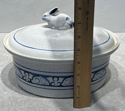 Dedham Pottery Covered Bowl