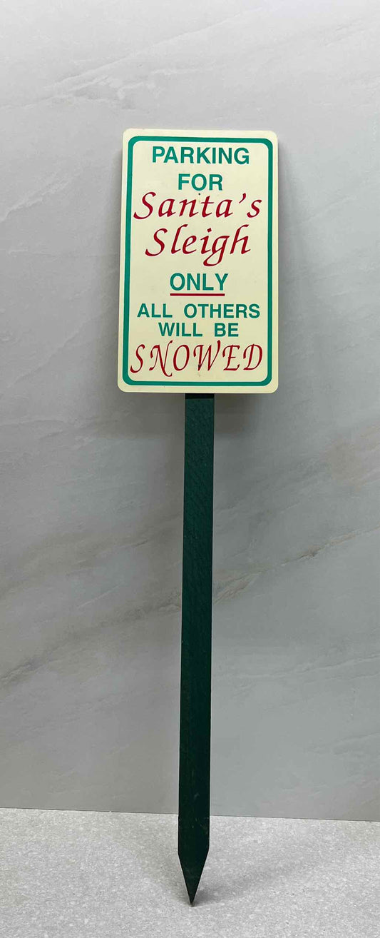 Santa Parking Sign