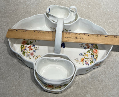 Aynsley Sugar And Creamer With Tray