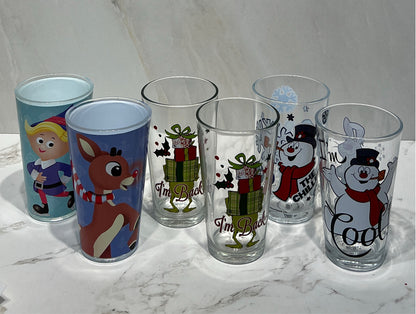 Set of 6 Christmas Glasses