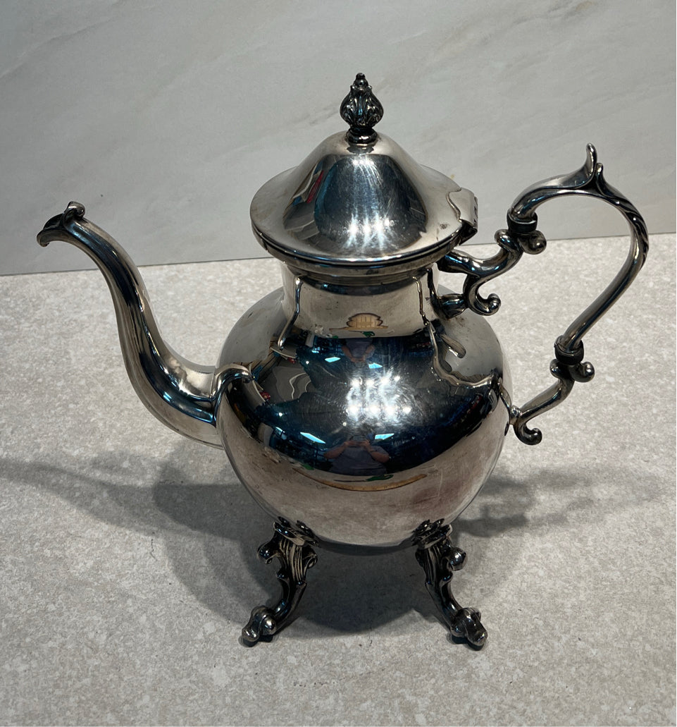 Silver On Copper Teapot