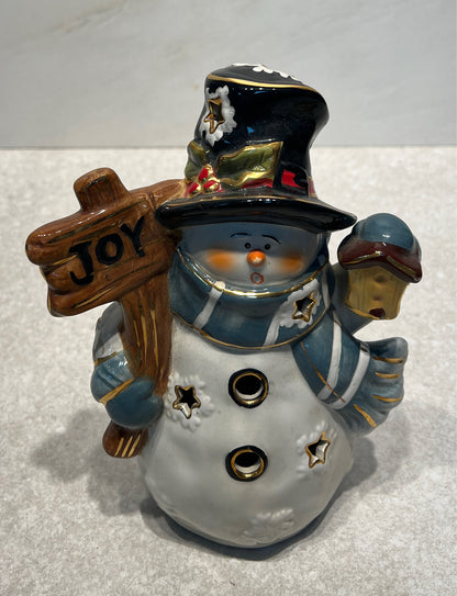 Snowman Candle Holder
