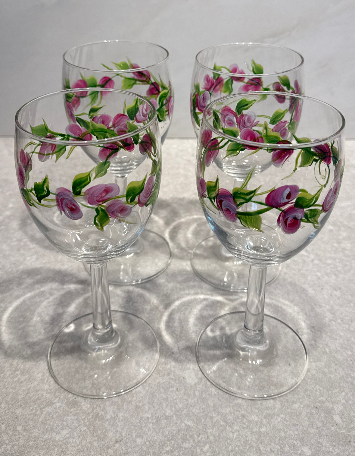 Set of 4 Handpainted Glasses