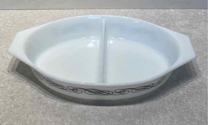 Pyrex Black Scroll Casserole - No Cover