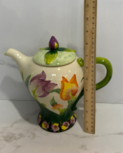 Blue SKy Tulip Teapot