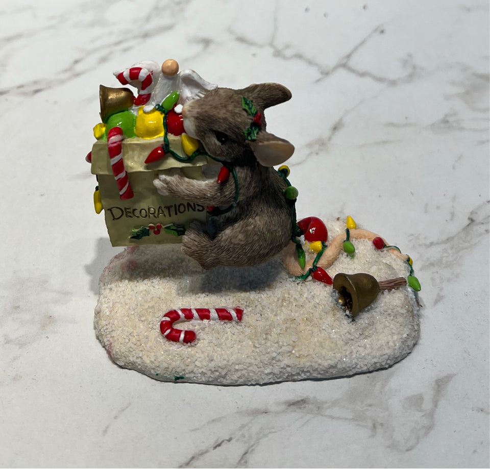Christmas Mouse Figurine