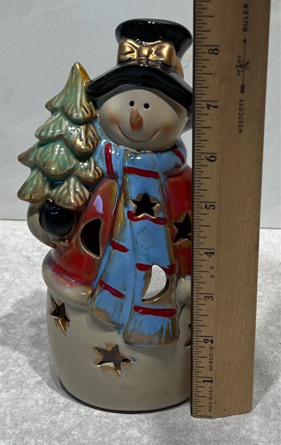Snowman Candle Holder