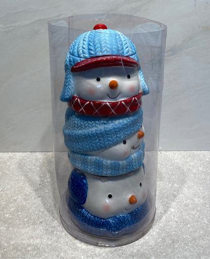 Snowman Stackable Bowls