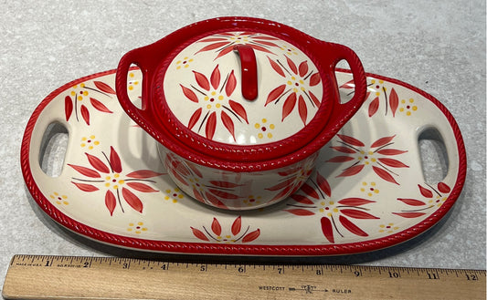 Temptations Plate With Covered Bowl