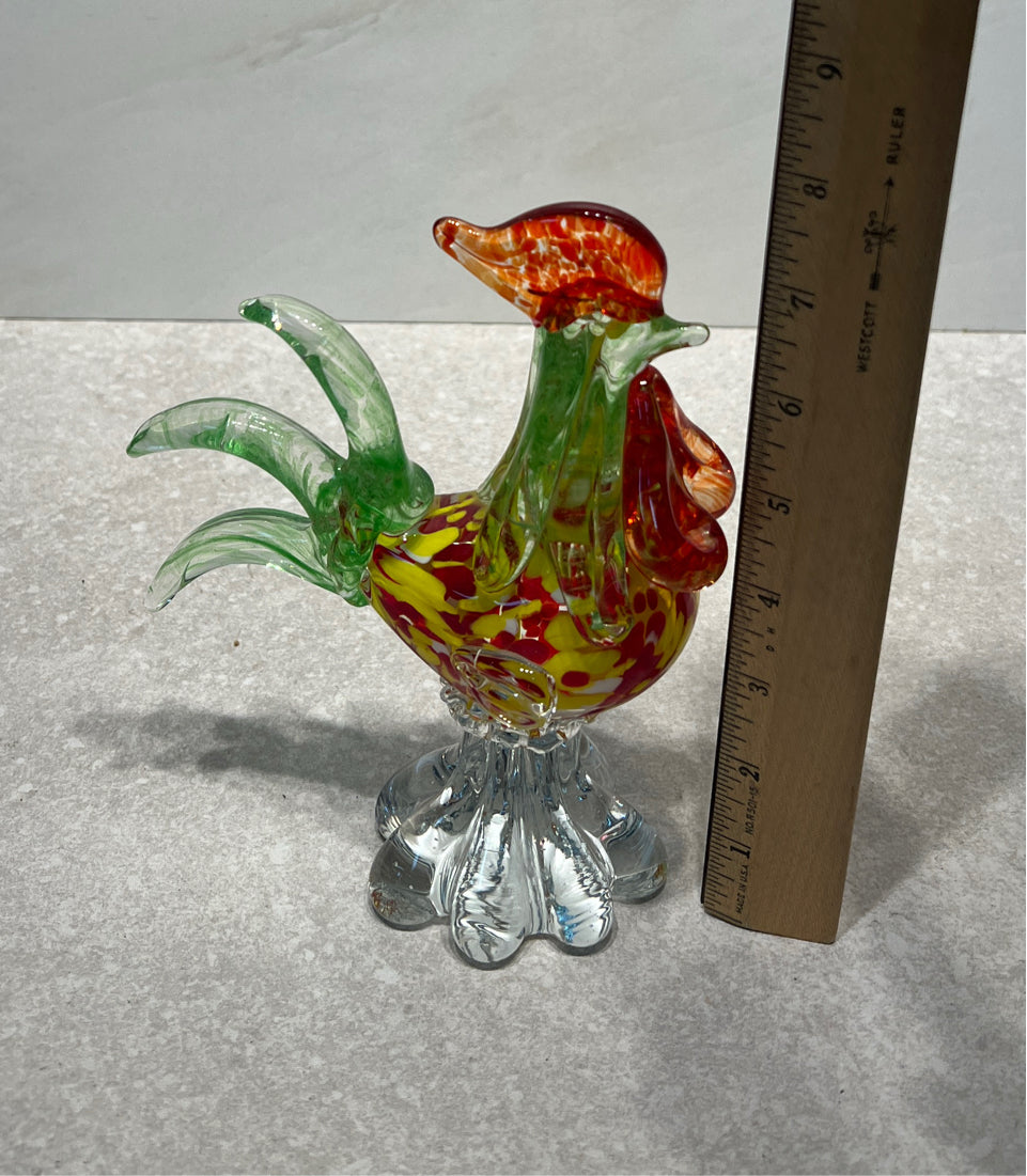 Murano Style Glass Rooster