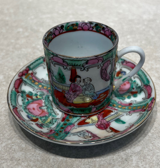 Rose Medallion Cup and Saucer