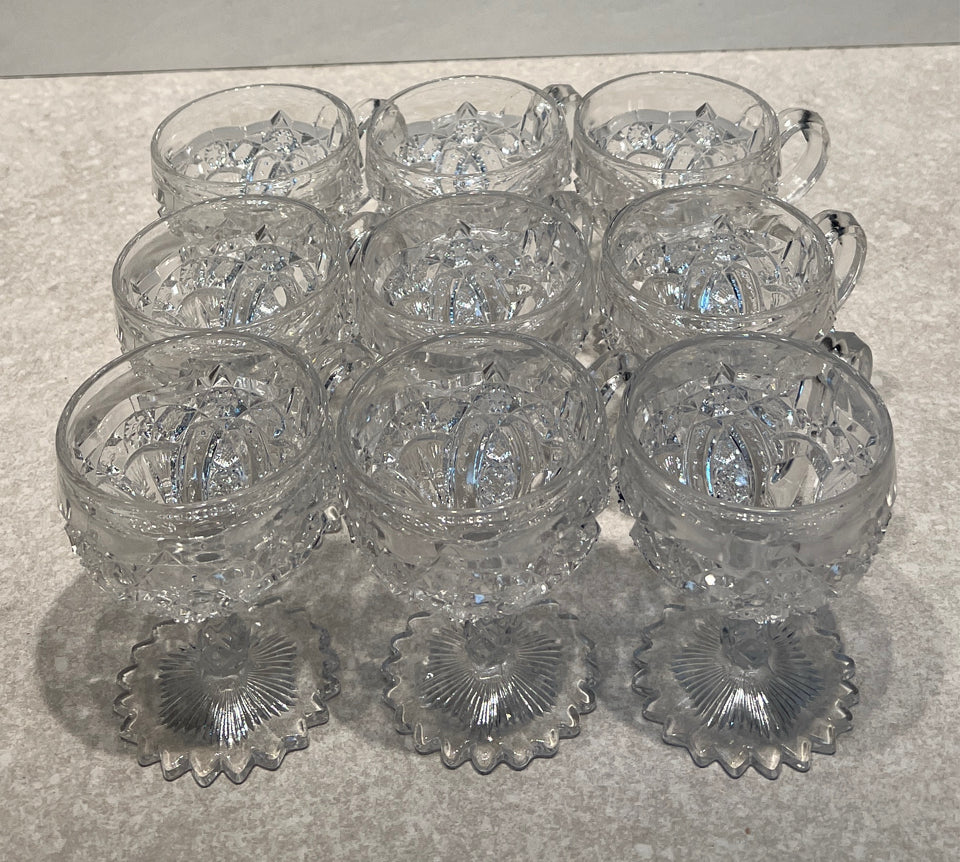 Set of 9 Cambridge Cups