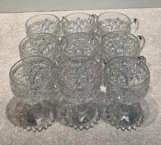 Set of 9 Cambridge Cups