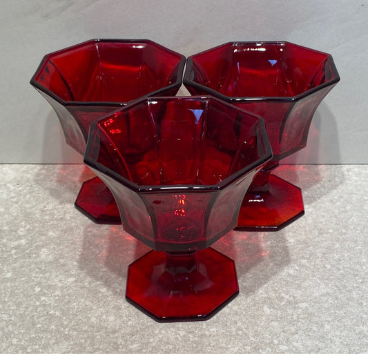 Set of 3 Red Independence GLasses