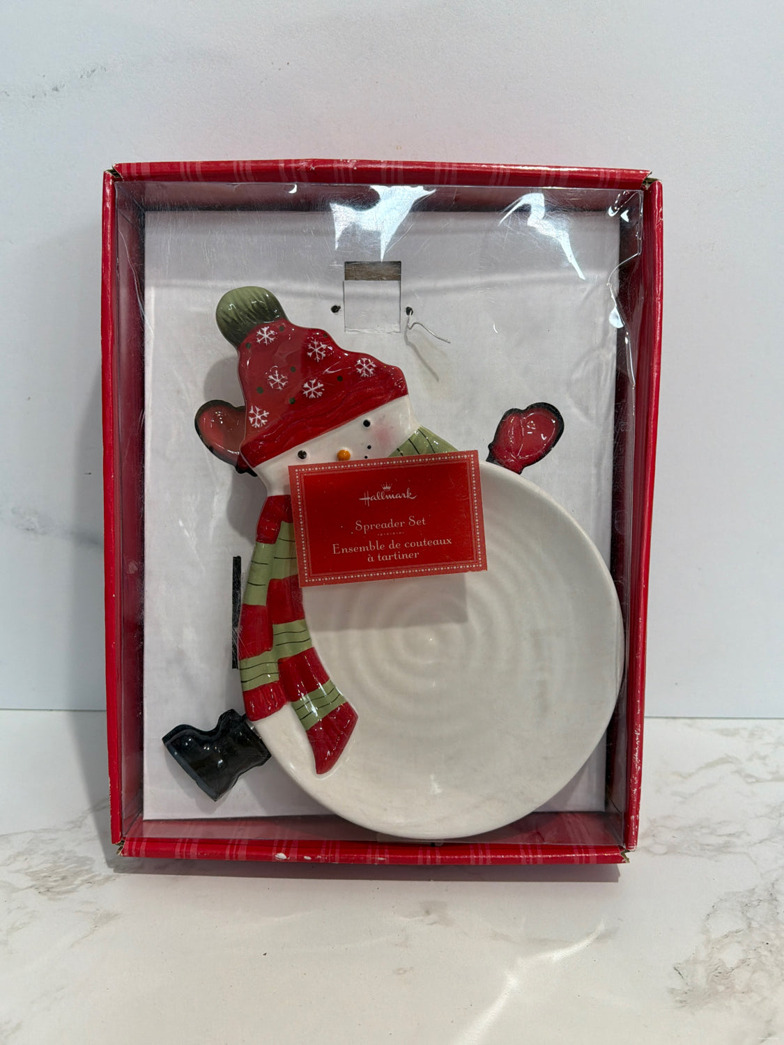 Snowman Plate with Spreaders