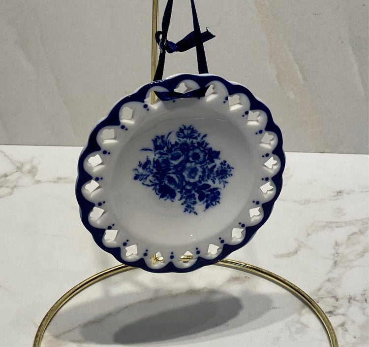 Blue And White Christmas Ornament