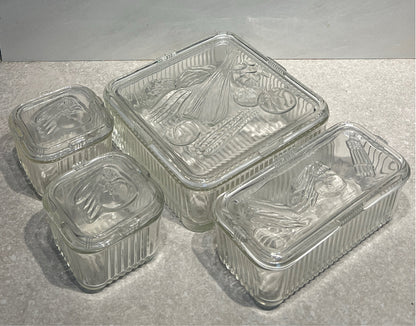 Set of 4 Refrigerator Jars