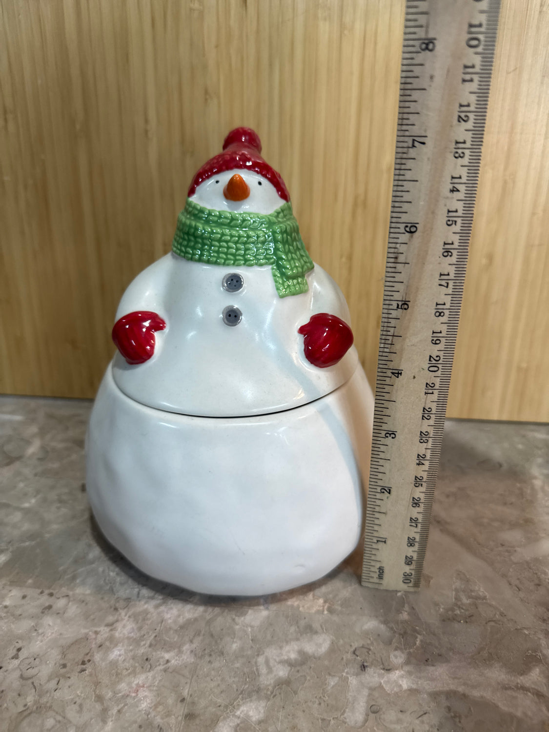 Snowman Covered Jar