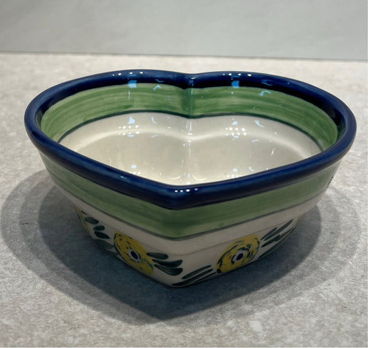 Polish Pottery Heart Bowl