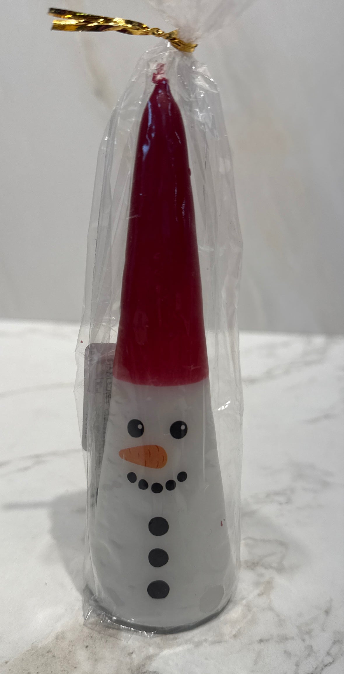 Hand-Dipped Snowman Candle