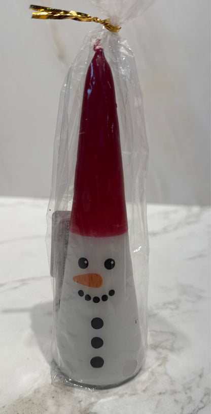 Hand-Dipped Snowman Candle