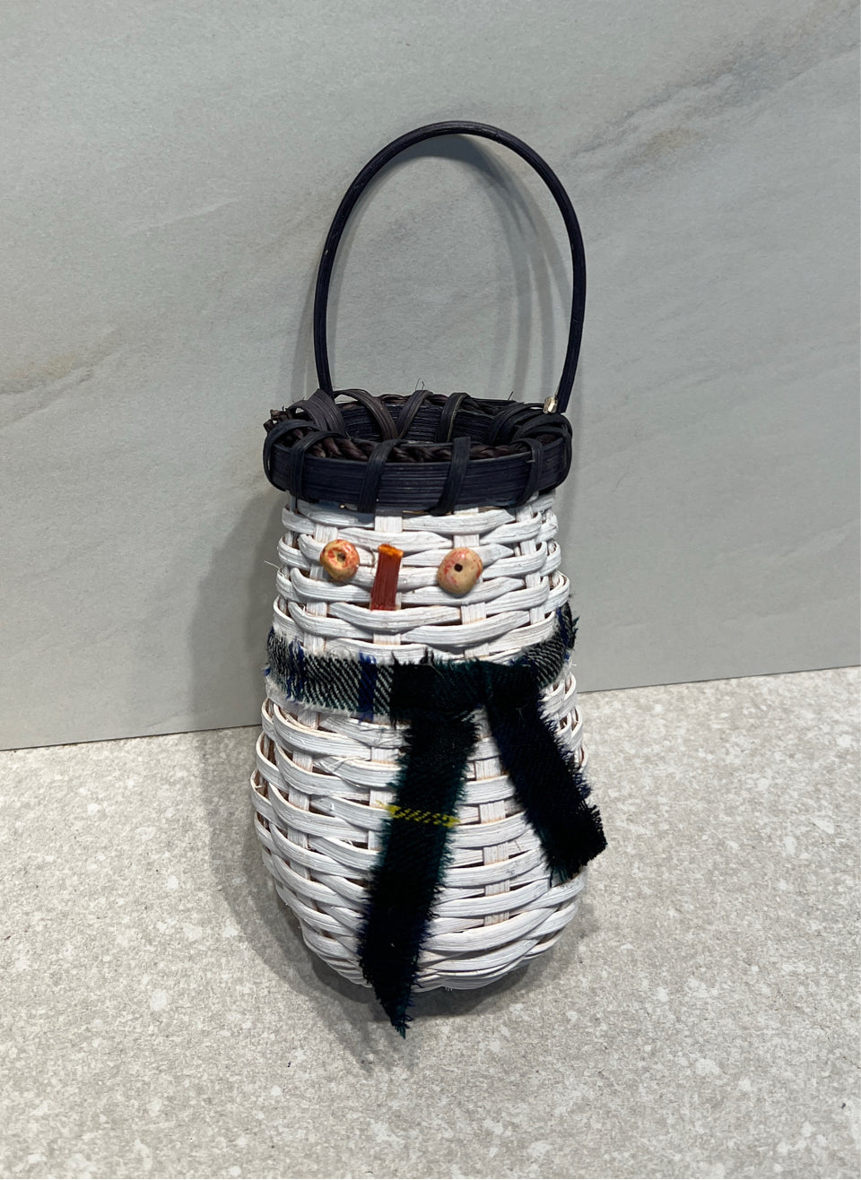 Handmade Snowman Basket