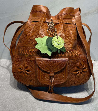Moroccan Leather Bucket Bag