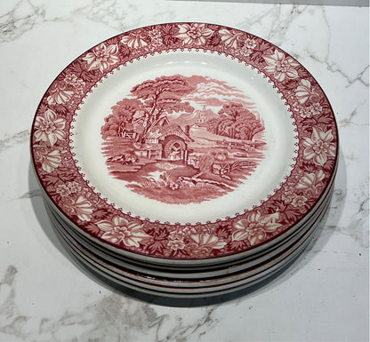 Set of 7 Colonial Plates