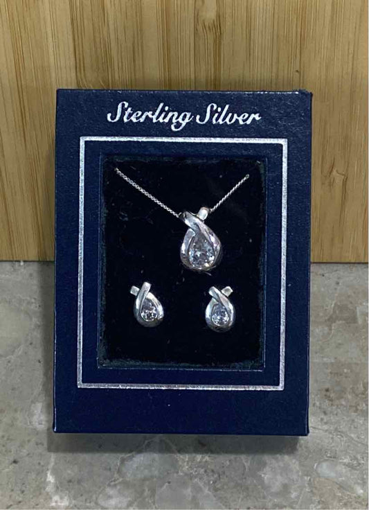 Sterling Silver Necklace and Earrings
