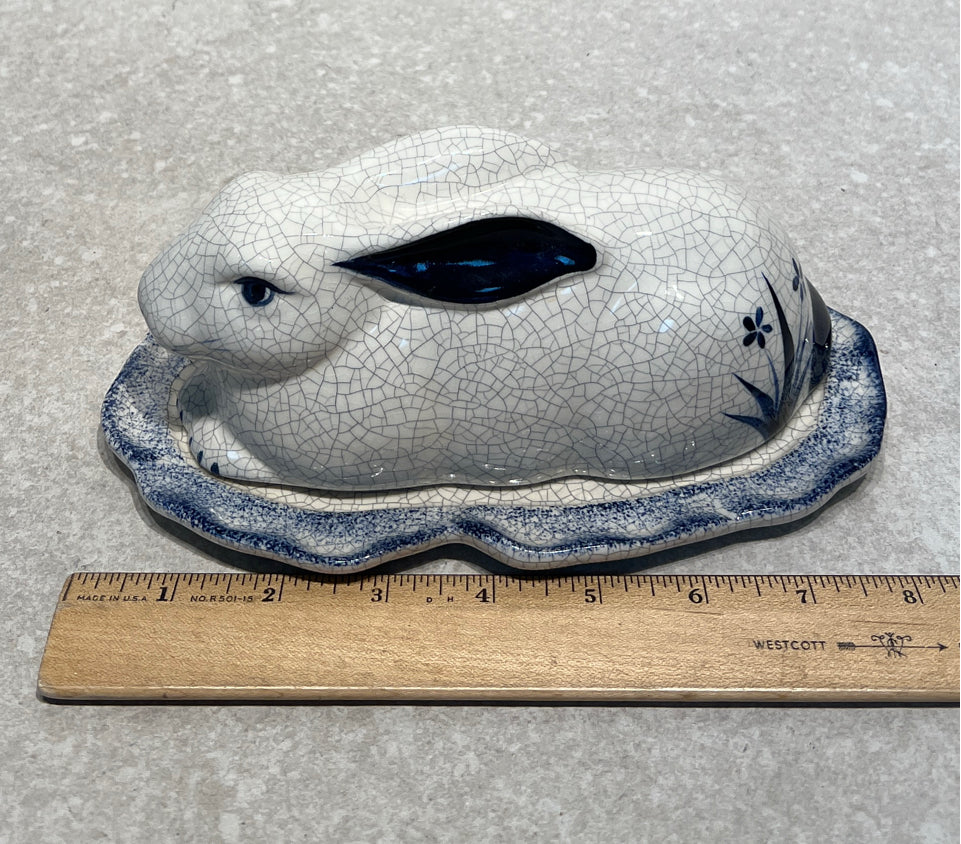 Dedham Pottery Covered Butter Dish