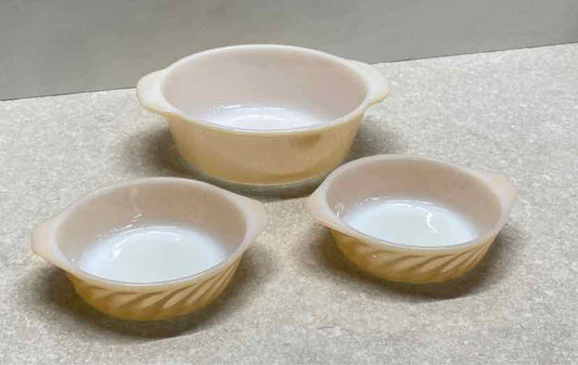 Set of 3 Fire King Bowls