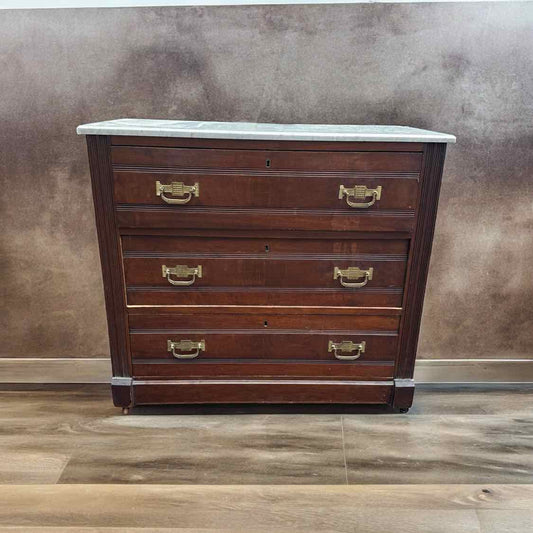 Marble Top 3-Drawer Chest