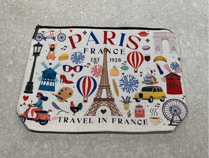 Paris Zippered Pouch
